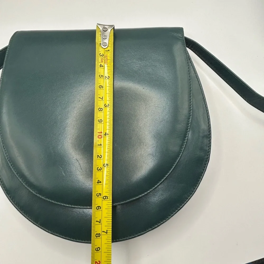 Bally Vintage Saddle Crossbody Teal Leather - Picture 9 of 11